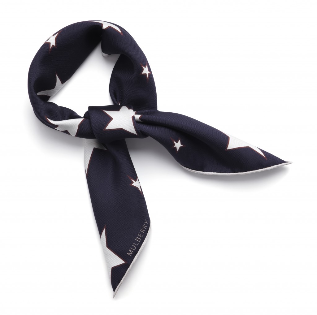 Abstract Star Neckerchief in Midnight £95 (2)