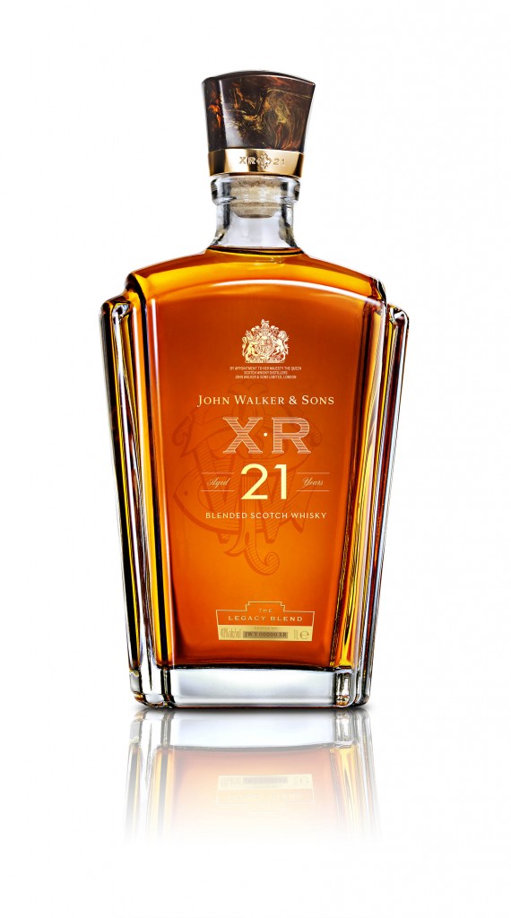 The elegant 1 litre JOHN WALKER & SONS XR 21 Year Old decanters are evocative of the grand designs of the Art Deco era