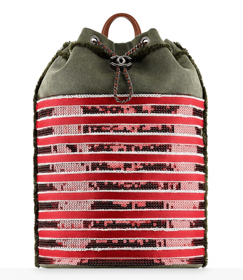 chanel-sequin-backpack-khaki-red-4100