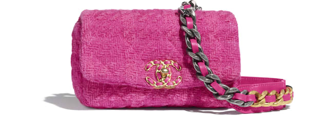 Chanel 19 Chanel bag 19 Tweed medium Fuschia Gold hardware ref.265708 -  Joli Closet