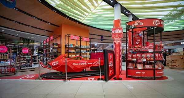 KitKat & Formula 1 rev up for travellers at Barcelona Airport