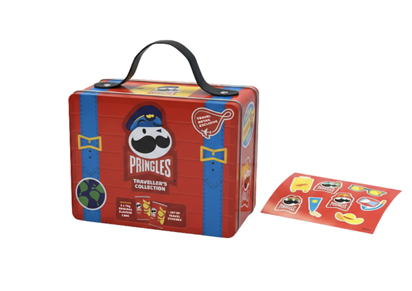 Pringles debuts duty-free exclusive Traveller’s Collection suitcase tin